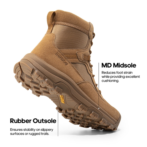 Men's Cap-Toe Waterproof Tactical Work Boots - COYOTE - 3